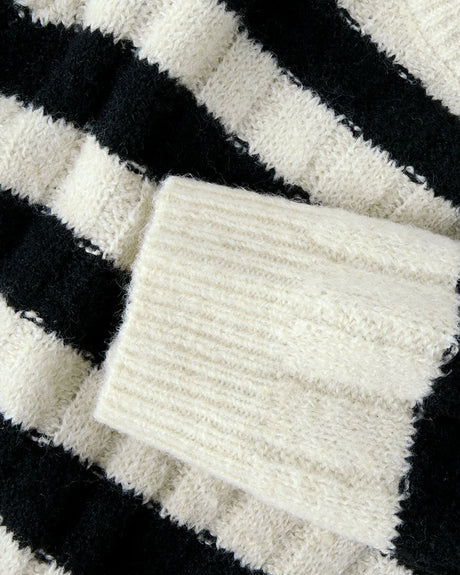 Sort - Buttercream/Black- Name it - Striktrøje - 13246813