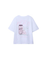 Hvid - Bright White/Peach - Name it - T-shirt - Print - 13246816