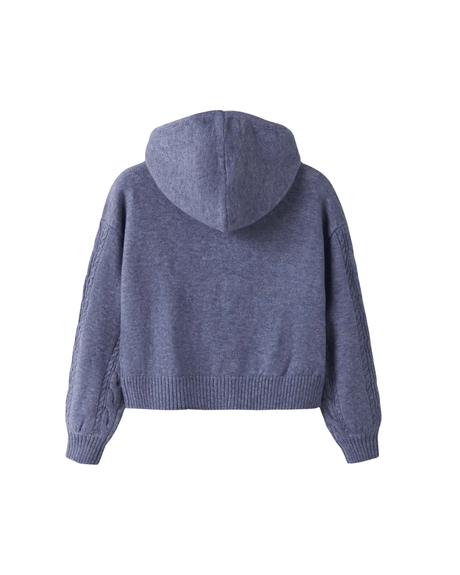 Blå - Blue Ice - Name it - Cardigan med hætte - 13247493