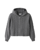 Grå - Grey Melange - Name it - Cardigan med hætte - 13247493