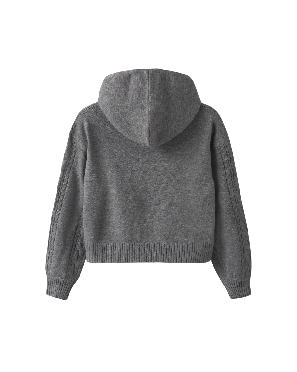 Grå - Grey Melange - Name it - Cardigan med hætte - 13247493