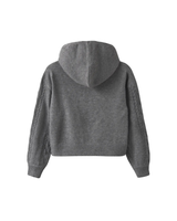 Grå - Grey Melange - Name it - Cardigan med hætte - 13247493
