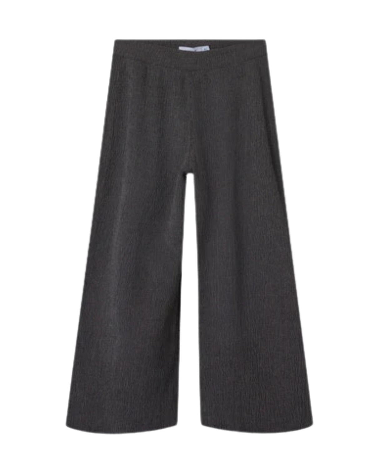 Grå - Dark Grey Melange - Name it - Bukser - Vide ben - 13248167