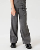 Grå - Dark Grey Melange - Name it - Bukser - Vide ben - 13248167