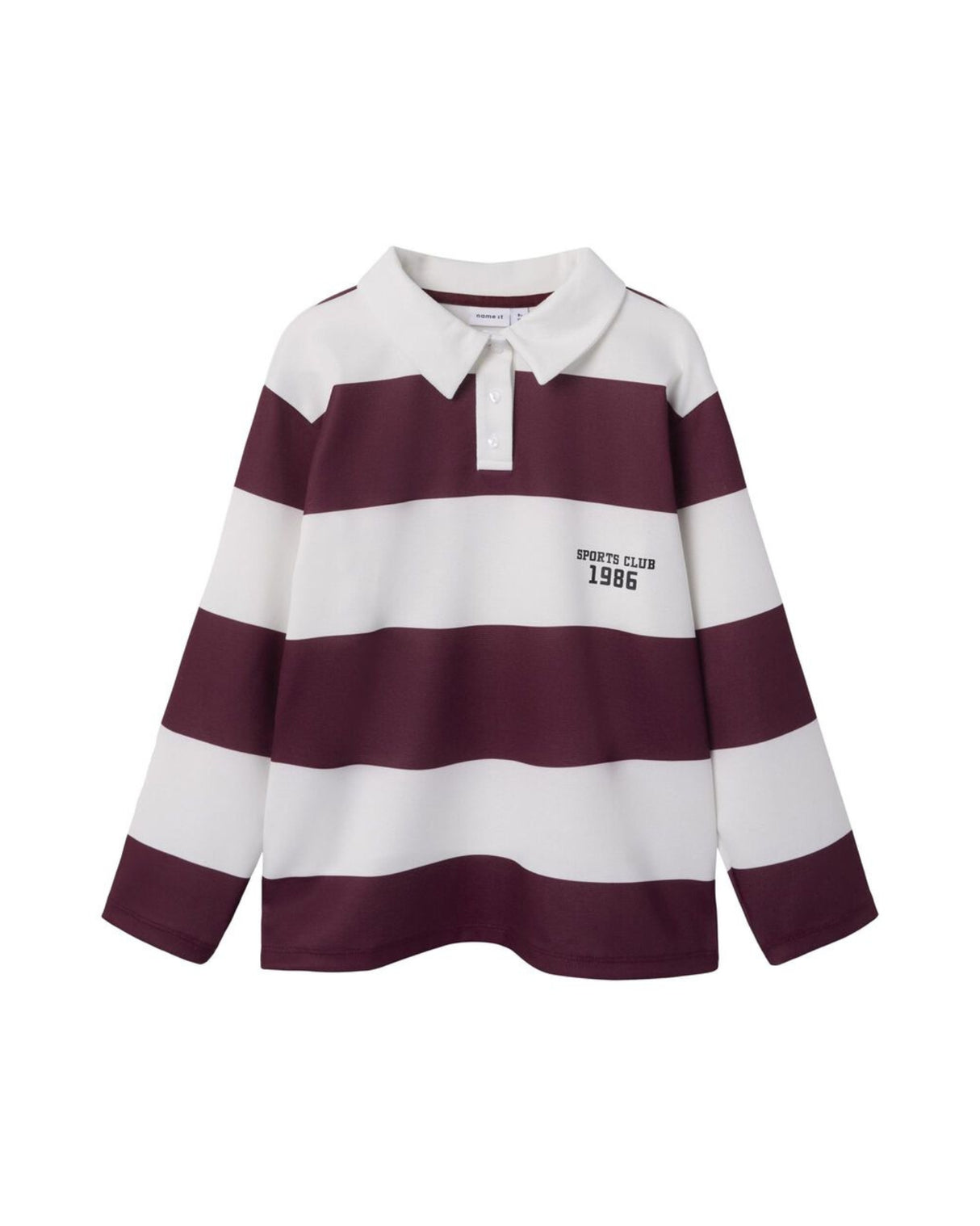 Rød/Hvid - Bright White - Sassafras - Name it - Polo - Skjorte - Striber - 13248355