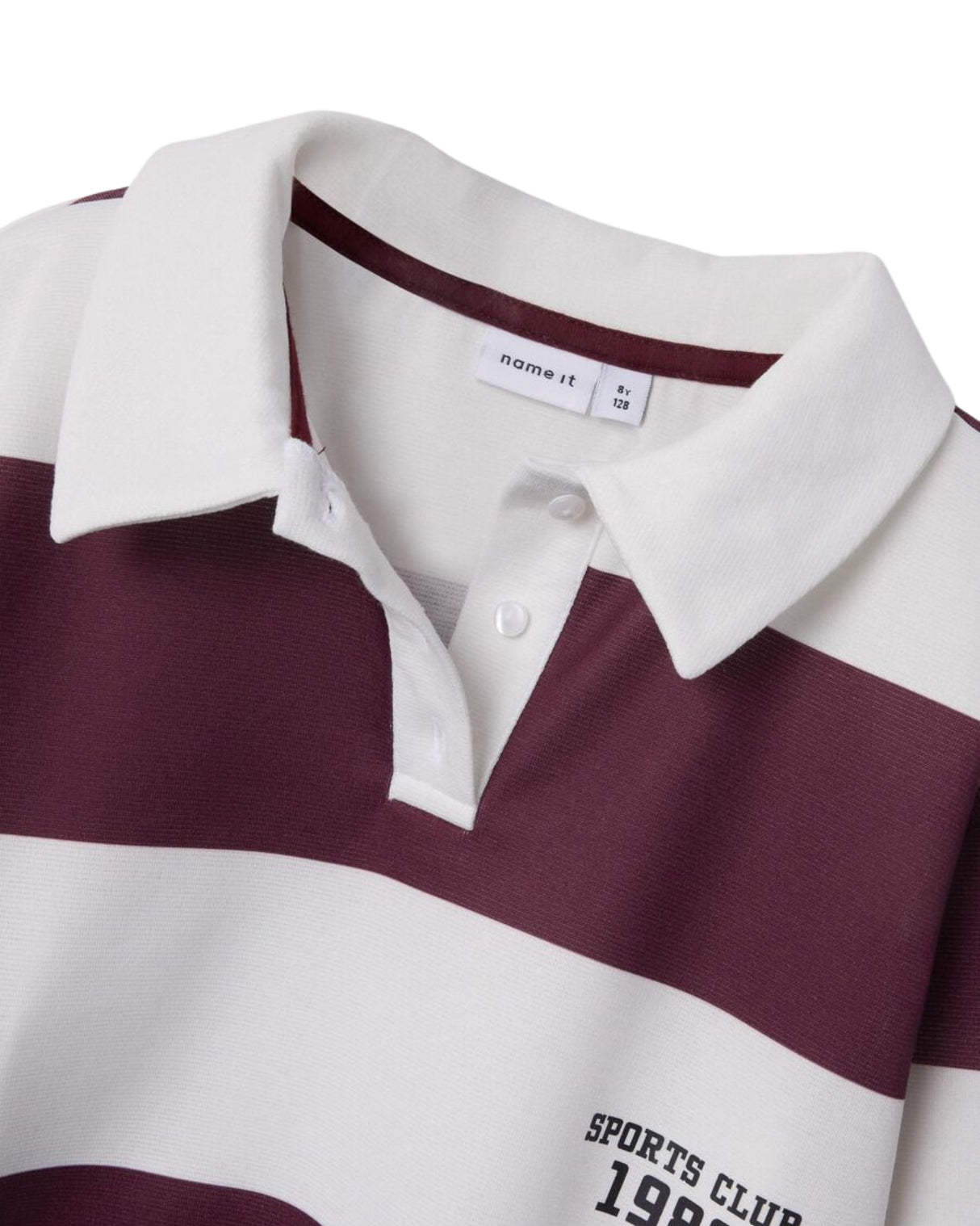 Rød/Hvid - Bright White - Sassafras - Name it - Polo - Skjorte - Striber - 13248355