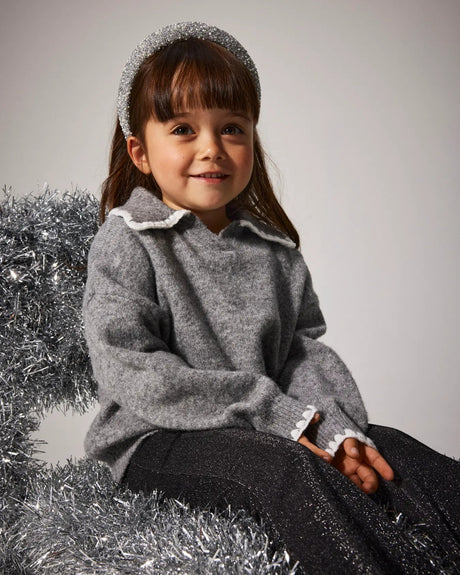 Grå - Grey melange - Name it - Strik Polo - 13249306