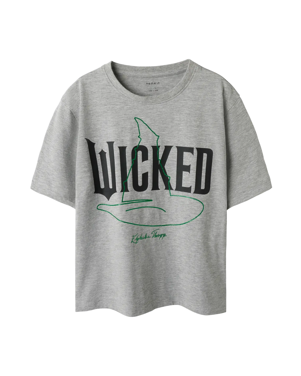 Grå - Grey Melange - Name it - T-shirt - "Wicked" - 13249465