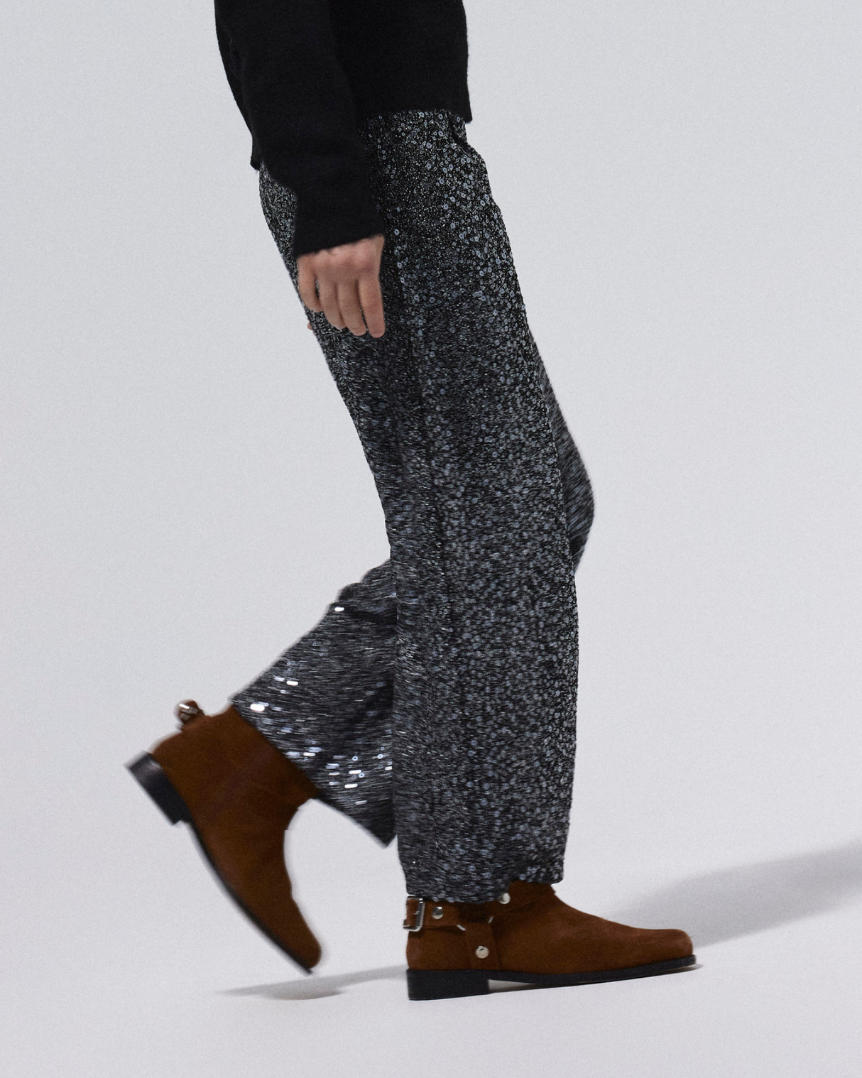 Sort/sølv - black - name it - Bukser -13250369