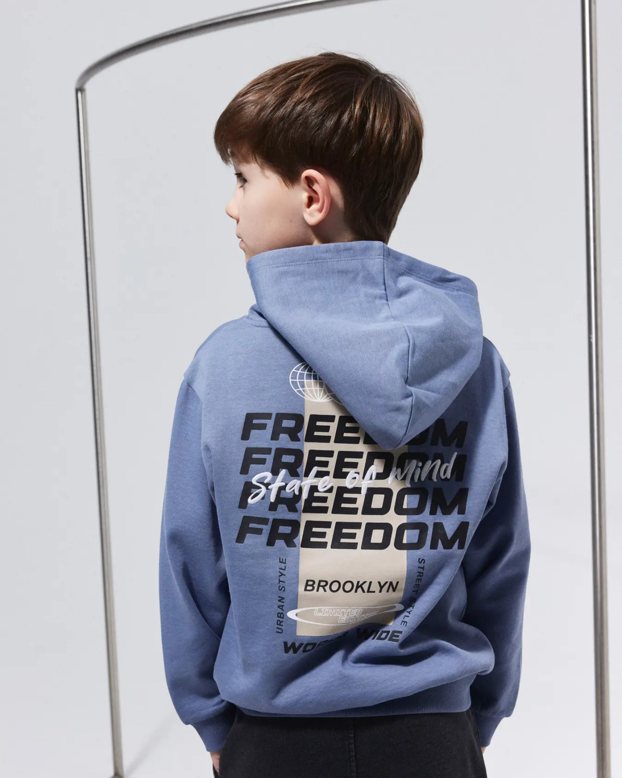 Gråblå - Flint stone - Name it - Hoodie - 13250426