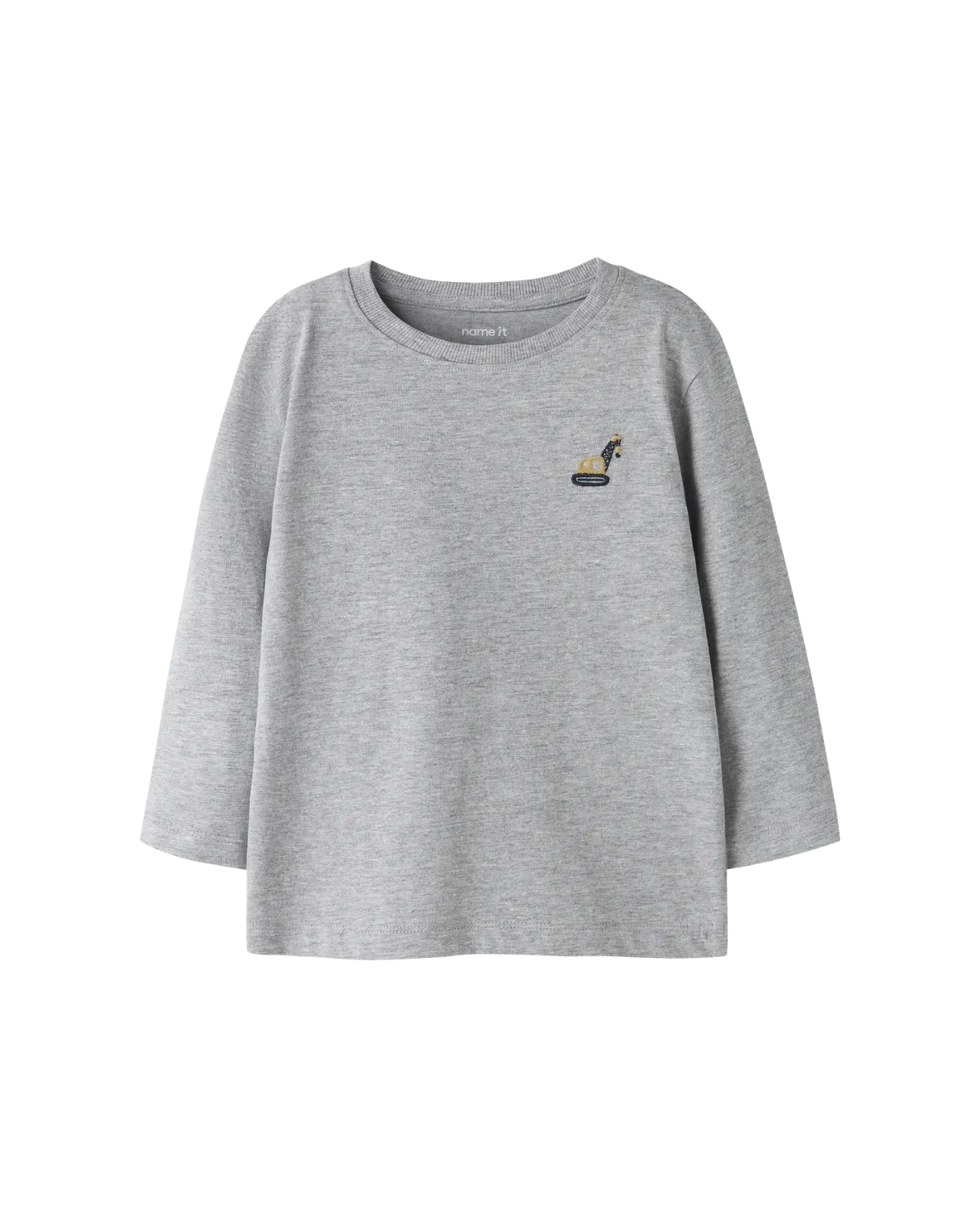 Name it Grey Melange Excavator T-Shirt - 13251108
