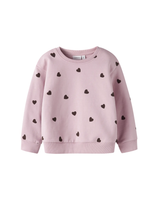 Lyserød - Burnished Lilac - Name it - Sweatshirt - Hjerter - 13251452