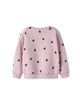 Lyserød - Burnished Lilac - Name it - Sweatshirt - Hjerter - 13251452