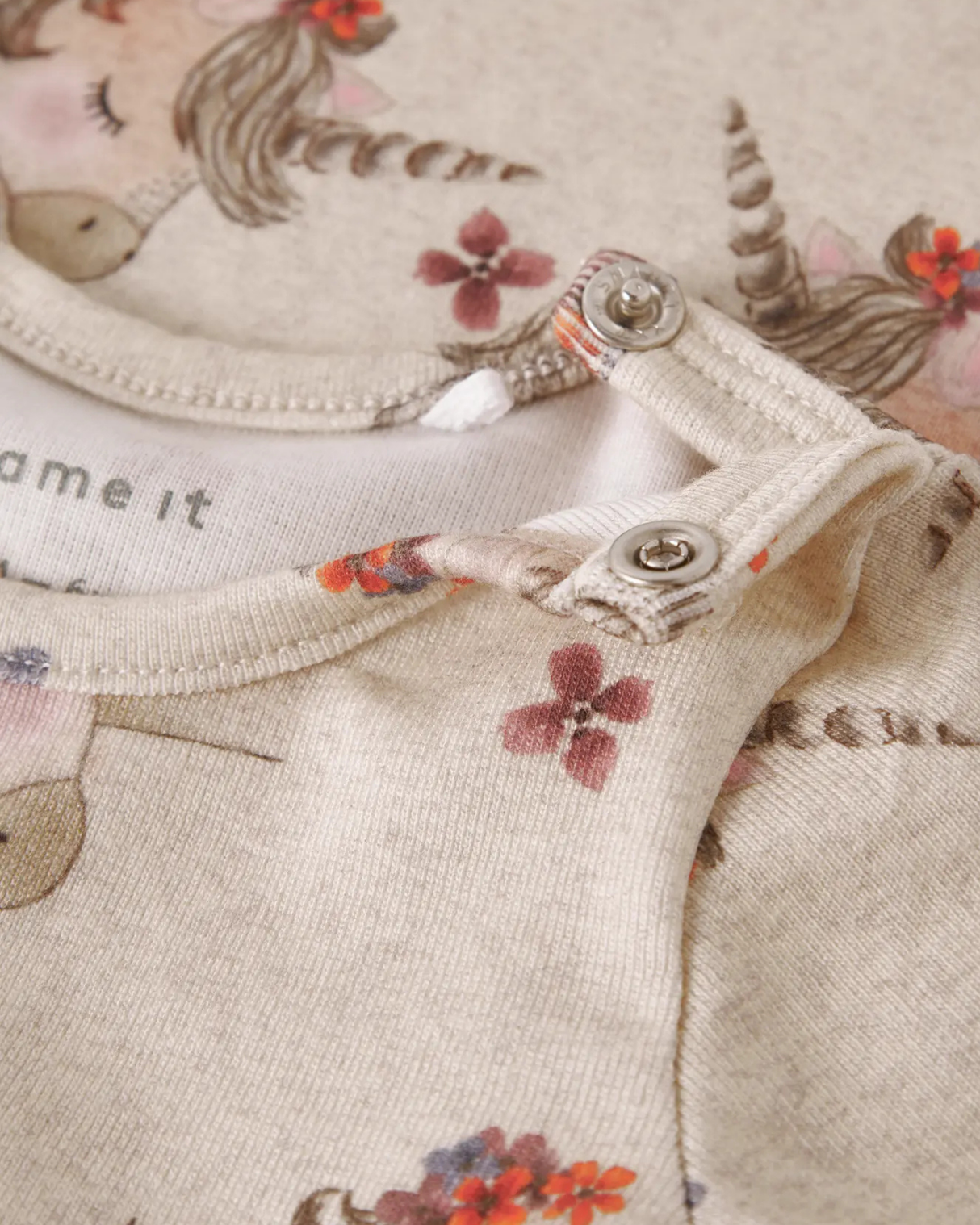 Sand - Peyote Melange - Name it - Bodystocking - Enhjørning - 13251490