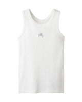 Hvid - Cloud Dancer - Name it - Tank Top - med rose - 13251784