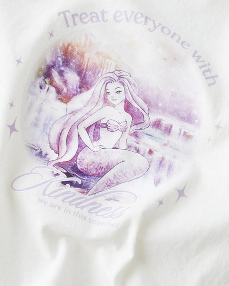 Hvid T-shirt med havfrue - Name it - Star White - 13251834