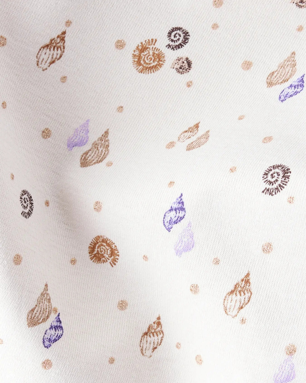 Hvid T-shirt med muslinger - Name it - korteærmer - Sandshell - 13251879