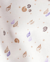 Hvid T-shirt med muslinger - Name it - korteærmer - Sandshell - 13251879