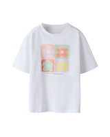 Hvid - Bright White/Flower - Name it - T-shirt - Blomster - 13252533
