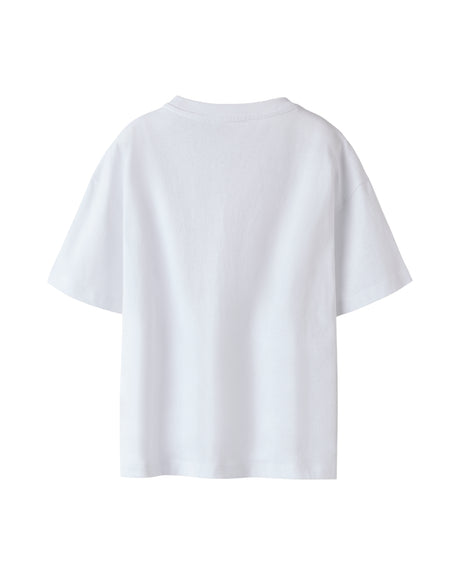 Hvid - Bright White/Flower - Name it - T-shirt - Blomster - 13252533
