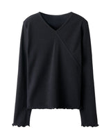 Sort Rib Langærmet Bluse - Name it - 13252641