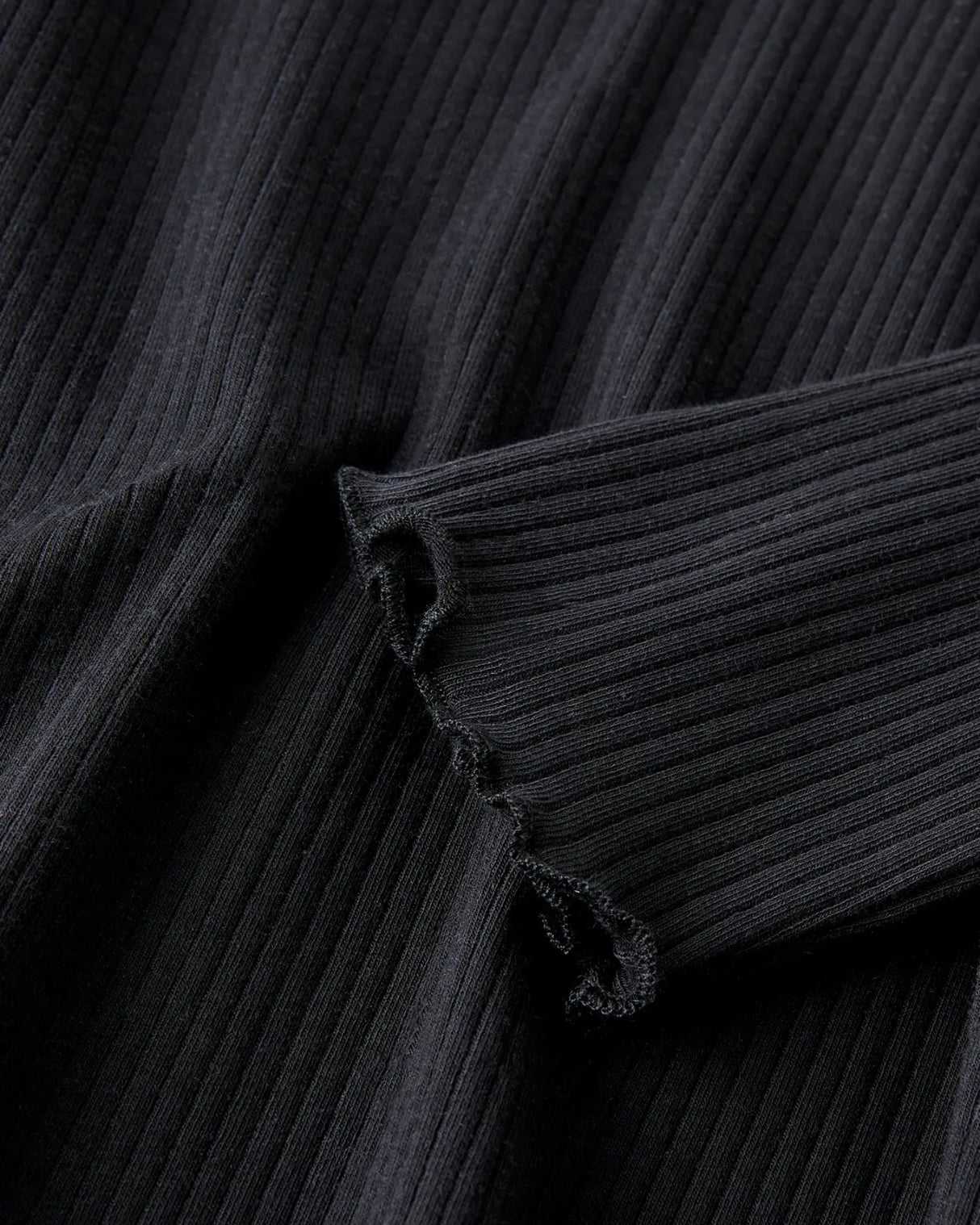 Sort Rib Langærmet Bluse - Name it - 13252641