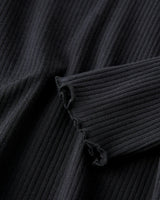 Sort Rib Langærmet Bluse - Name it - 13252641