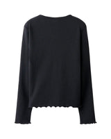 Sort Rib Langærmet Bluse - Name it - 13252641