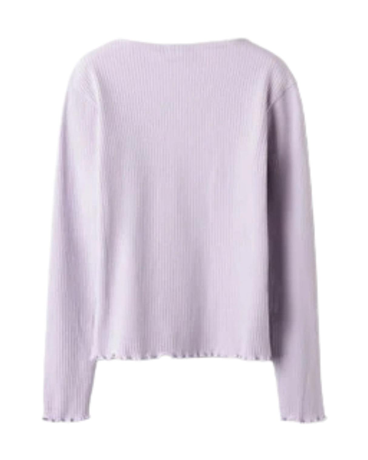 Lilla Rib Langærmet Bluse - Name it - Misty Lilac - 13252641