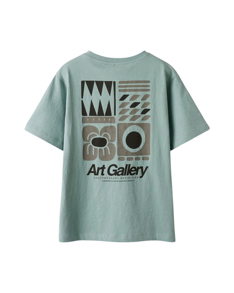 Grøn T-shirt - Name it - Slate Gray - Kunst - korteærmer - 13252876