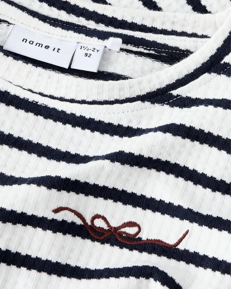 Hvid - Cloud Dancer - Name it - Bluse - Striber - 13253046