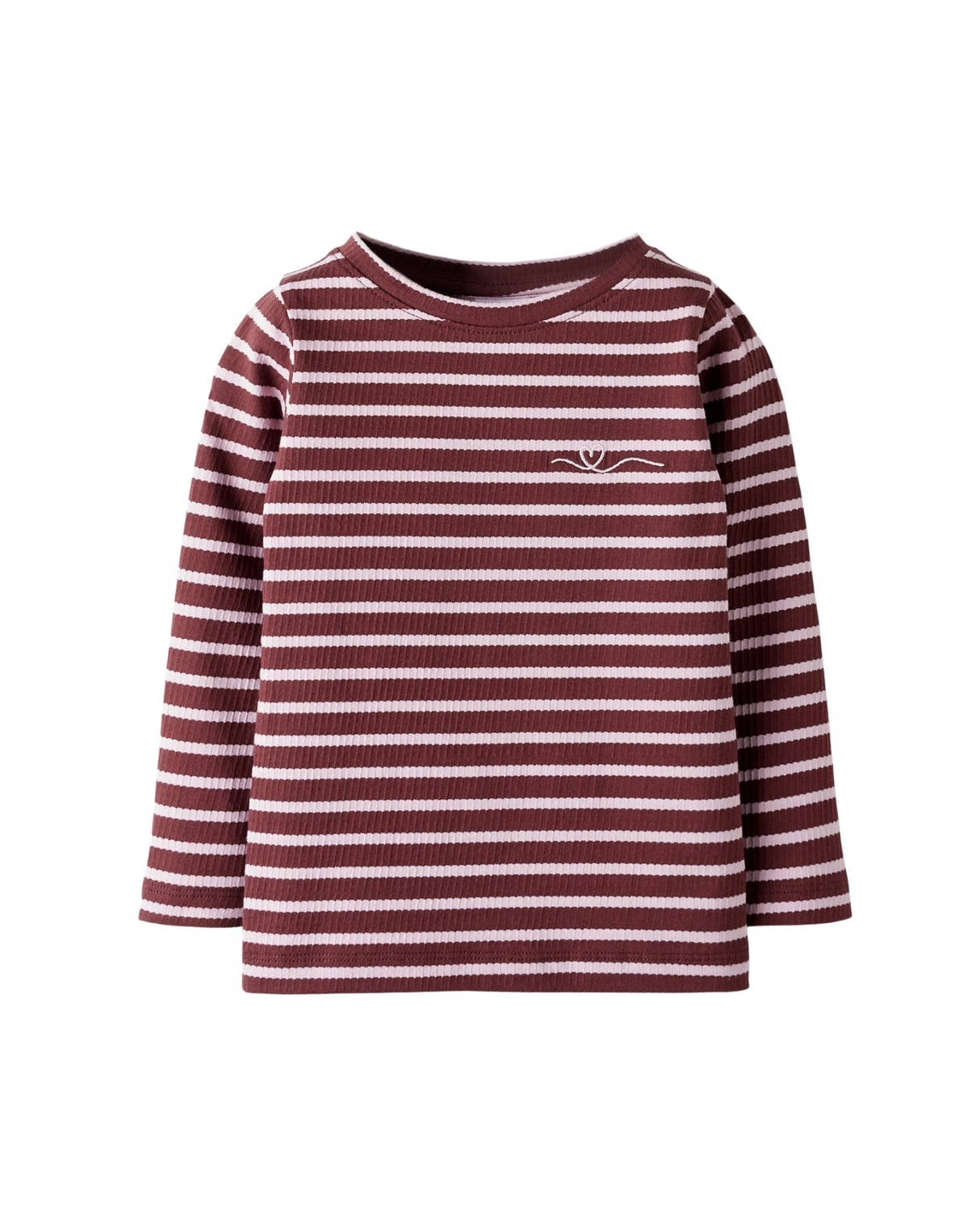 Rødbrun - Bleached Mauve - Name it - Bluse - Striber - 13253046