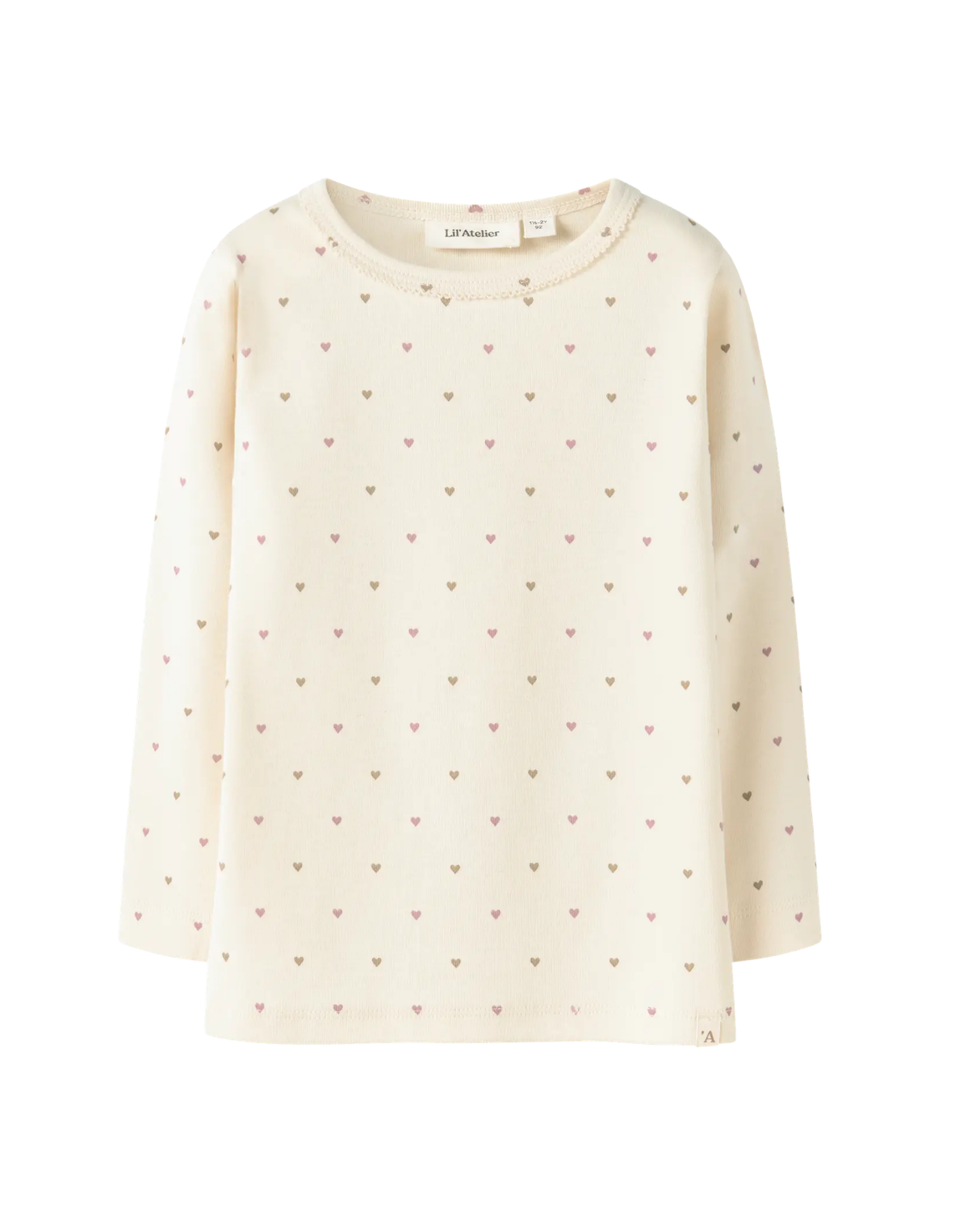 Offwhite - Turtledove - Lil'Atelier - Bluse - hjerter - 13253864