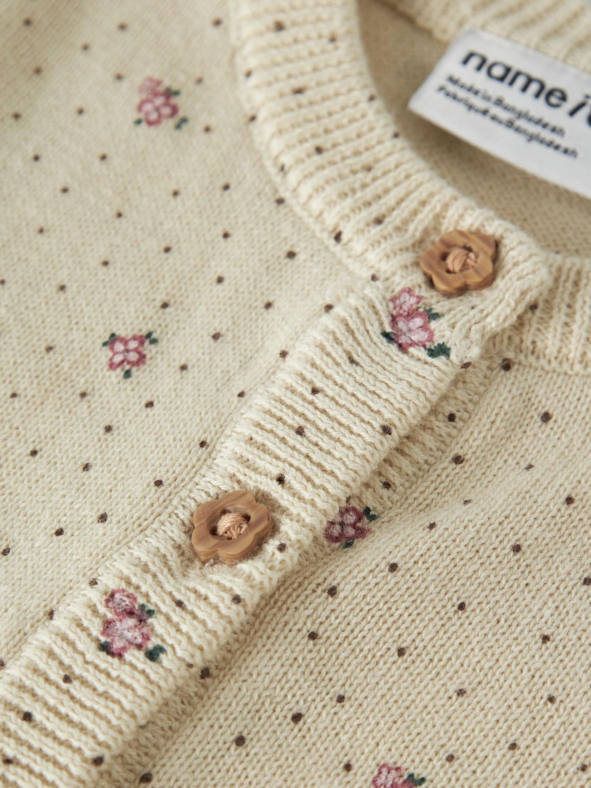 Almond Milk Cardigan,Striktrøje fra Name it - 13255894
