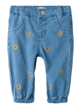 Medium Blue Denim SUNFLOWER EMB Bukser fra Name it - 13261319