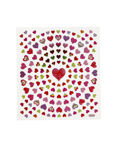 Stickers 1 Ark - små hjerter 15x16,5 cm