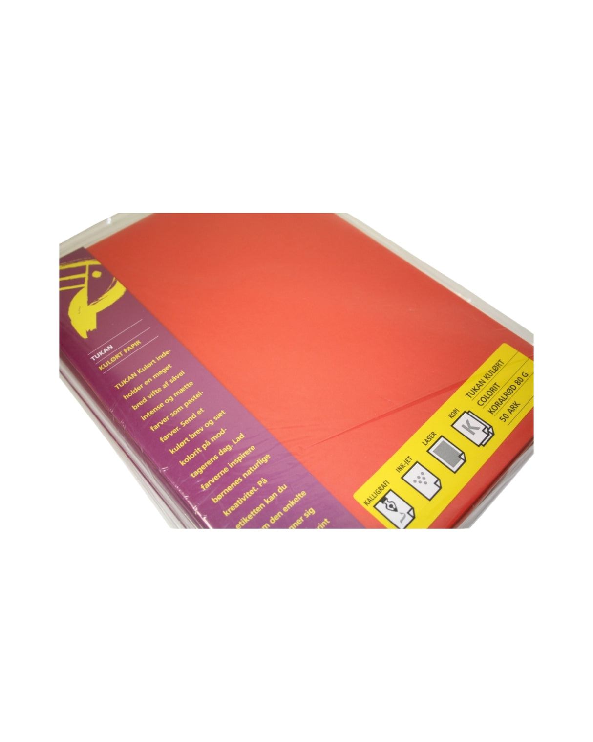 Kopipapir A4 50 ark 80 gram Rød