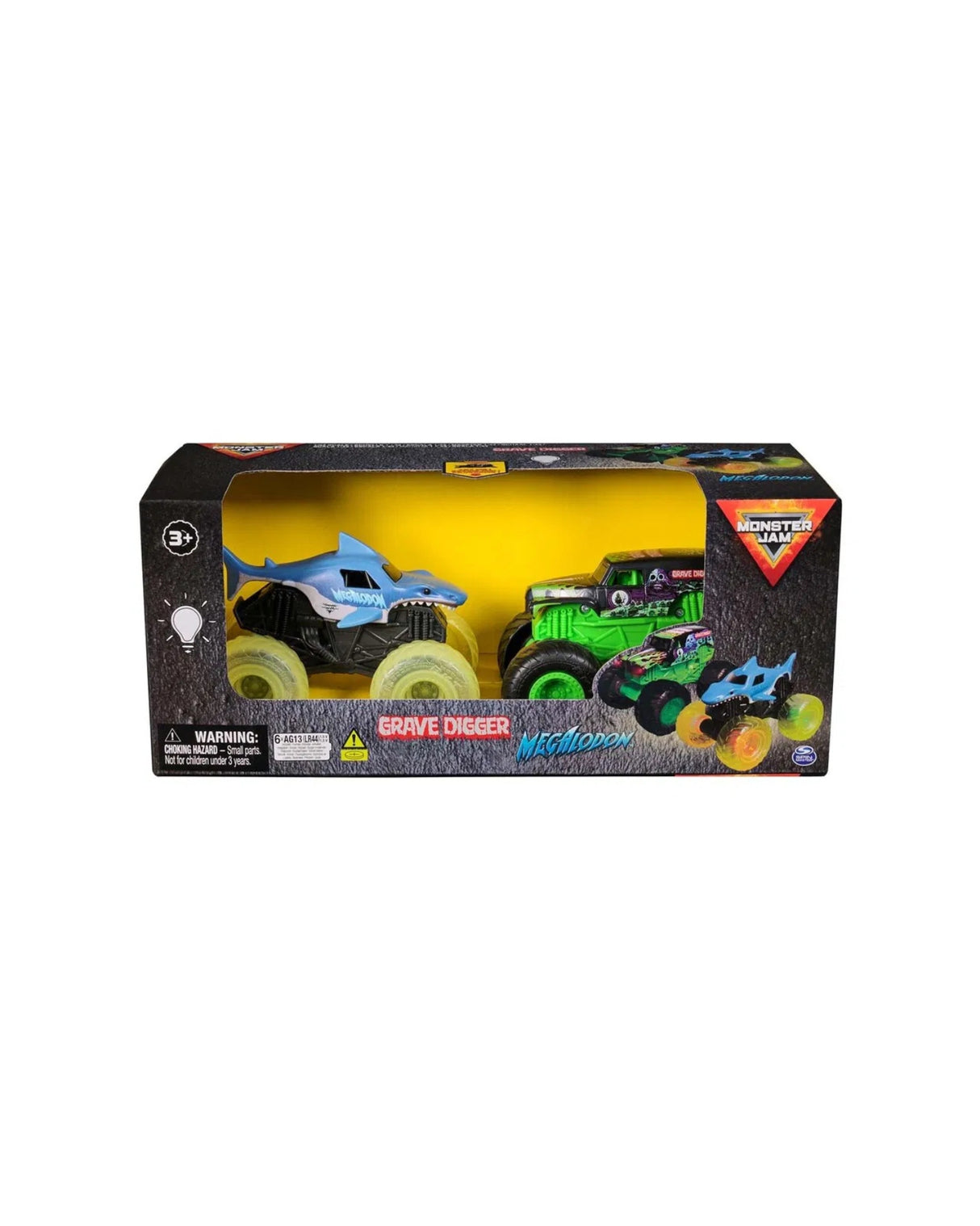 Monster Jam 1:43 Glowing Light 2 Pack