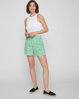 Grøn/hvid birch Vila printet shorts -14088343