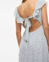 Blå - Pearl Blue - VILA - Kjole - Blomster - 14099489