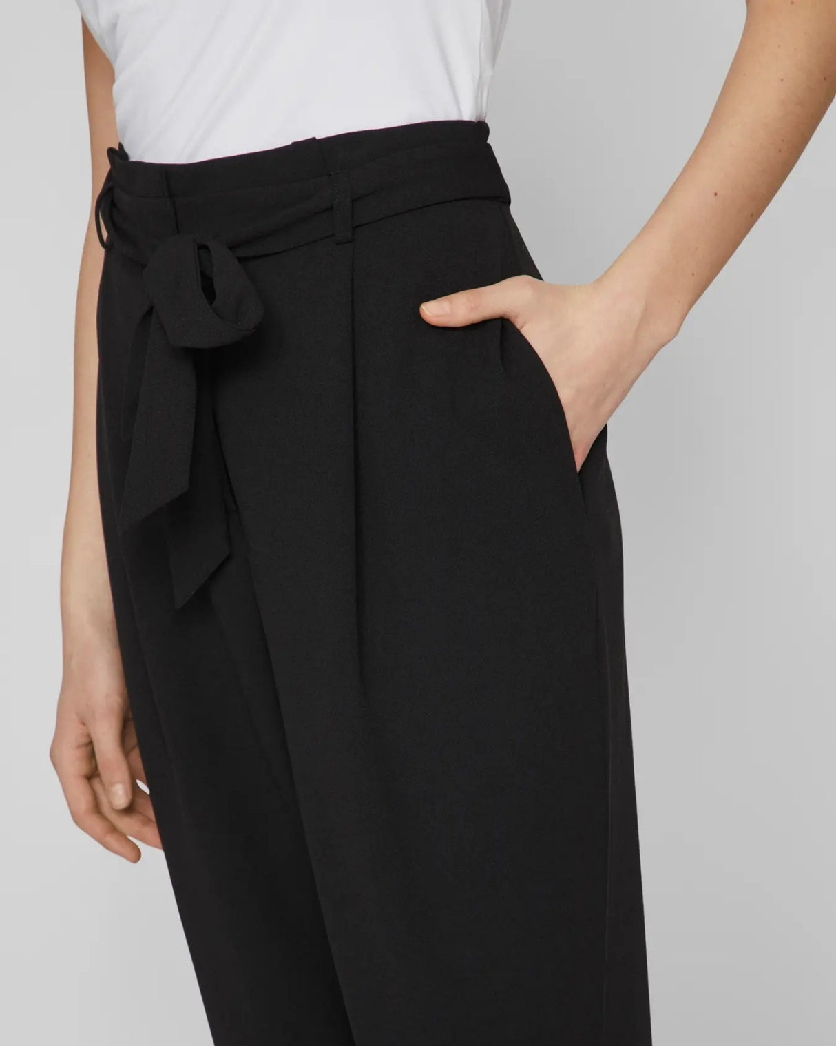 Sort - Black - VILA - Bukser - 14100197