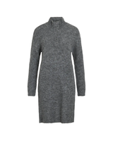 Grå - Dark Grey Melange - Vila - Strikkjole - 14109020