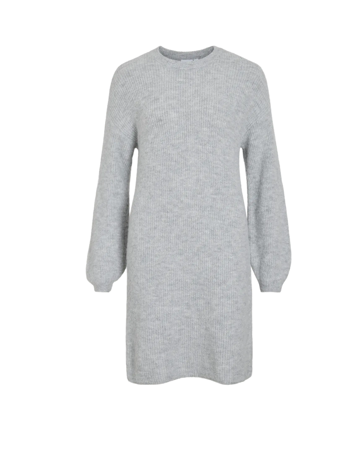 Grå - Light Grey Melange - Vila - Strikkjole - 14109040