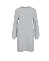 Grå - Light Grey Melange - Vila - Strikkjole - 14109040