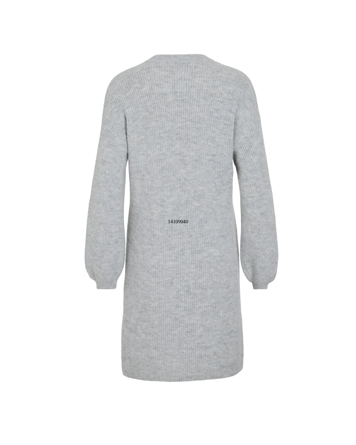 Grå - Light Grey Melange - Vila - Strikkjole - 14109040