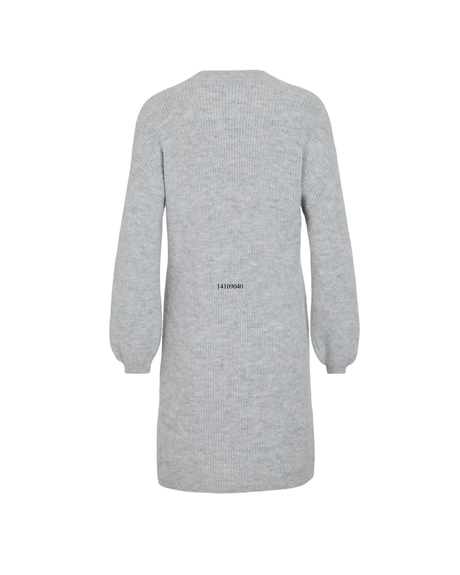 Grå - Light Grey Melange - Vila - Strikkjole - 14109040