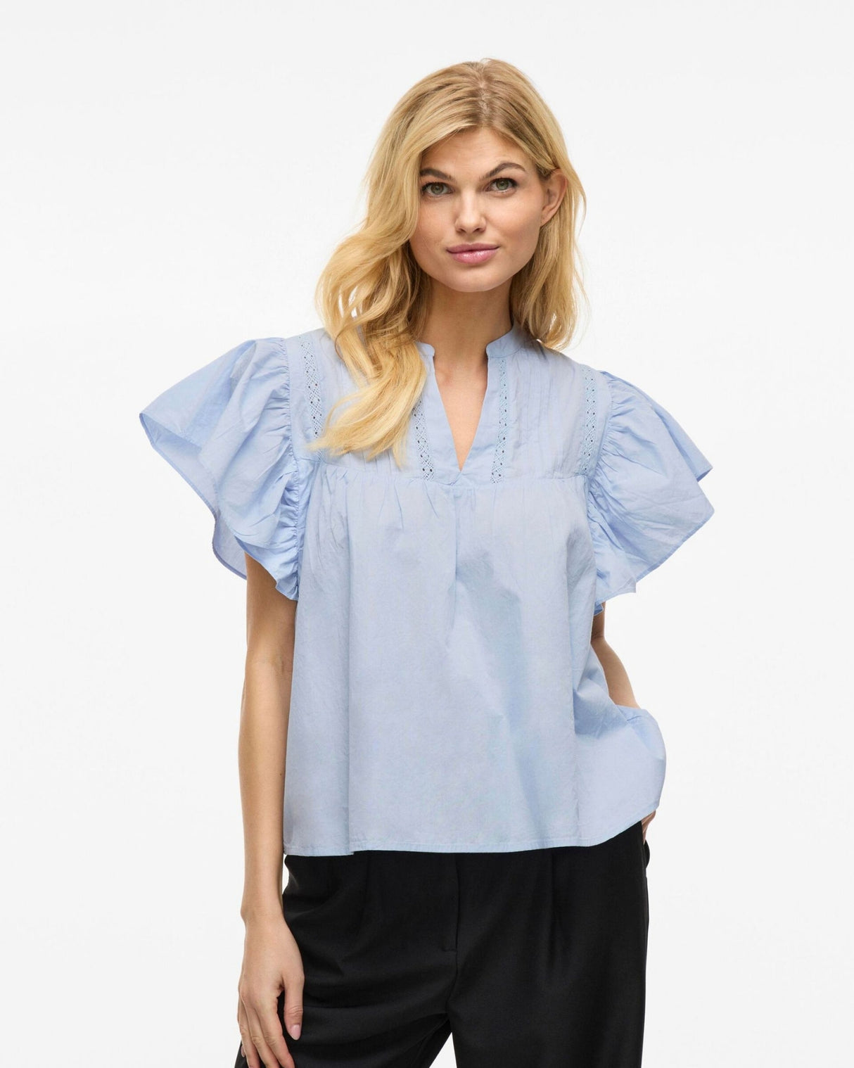 Lyseblå - Kentucky Blue - VILA - Bluse - 14109623