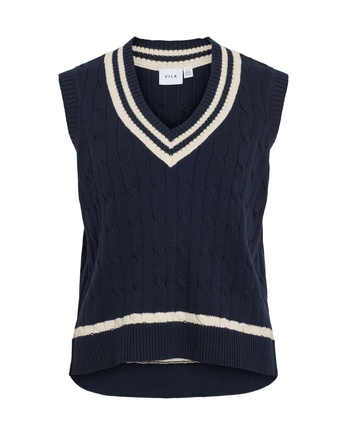 Mørkeblå - Navy Blazer/Birch - Vila - Vest - 14109923