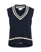 Mørkeblå - Navy Blazer/Birch - Vila - Vest - 14109923
