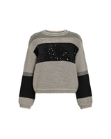 Sort - Black Beauty/Birch - Vila - Striktrøje - 14110358